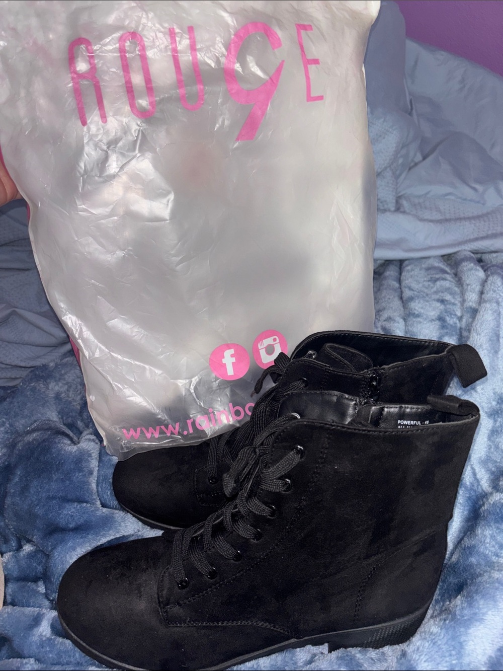 Black Lace-Up Women's Ankle Boots - Picture 6 of 7